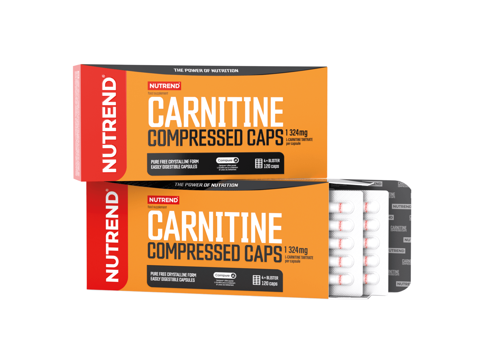 Carnitine Compressed Caps (120 capsules) - NUTREND