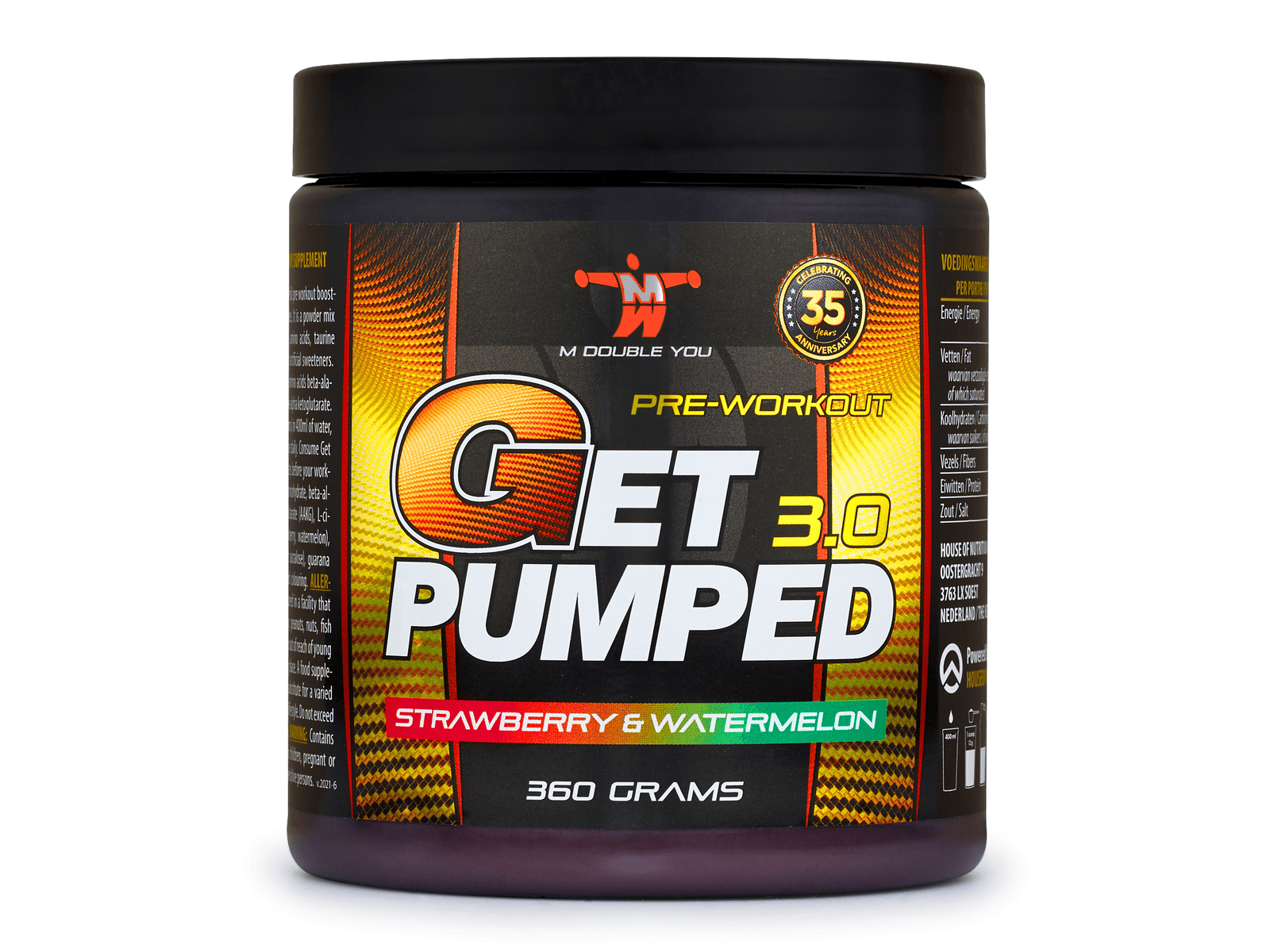 Get Pumped 3.0 Pre-Workout (Strawberry/Watermelon - 360 gram) - M DOUBLE YOU