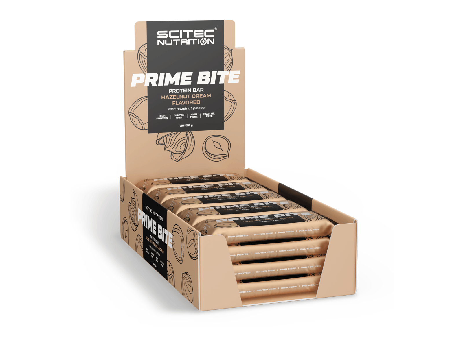 Prime Bite (Hazelnut Cream - 20 x 50 gram) - SCITEC NUTRITION