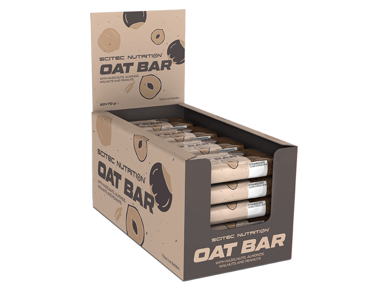 Oat Bar (Nuts - 20 x 70 gram) - SCITEC NUTRITION