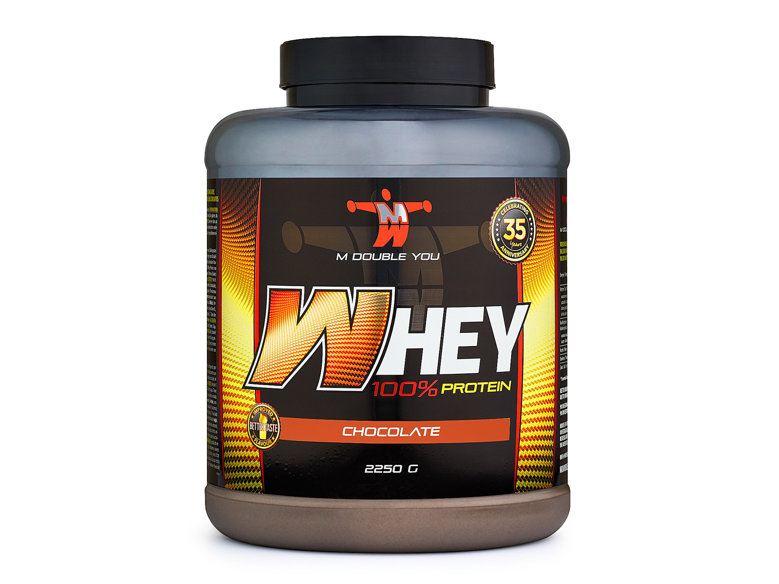 100% Whey Protein (Chocolate - 2250 gram) - M DOUBLE YOU - Eiwitshake - Eiwitpoeder - Eiwitten - Sportvoeding (90 shakes)