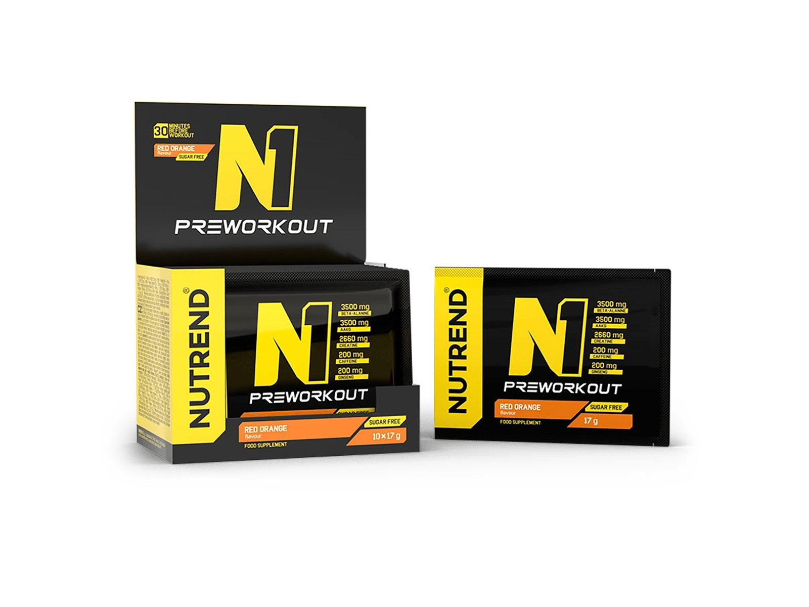 N1 Pre-Workout (Red Orange - 10 x 17gr) - NUTREND