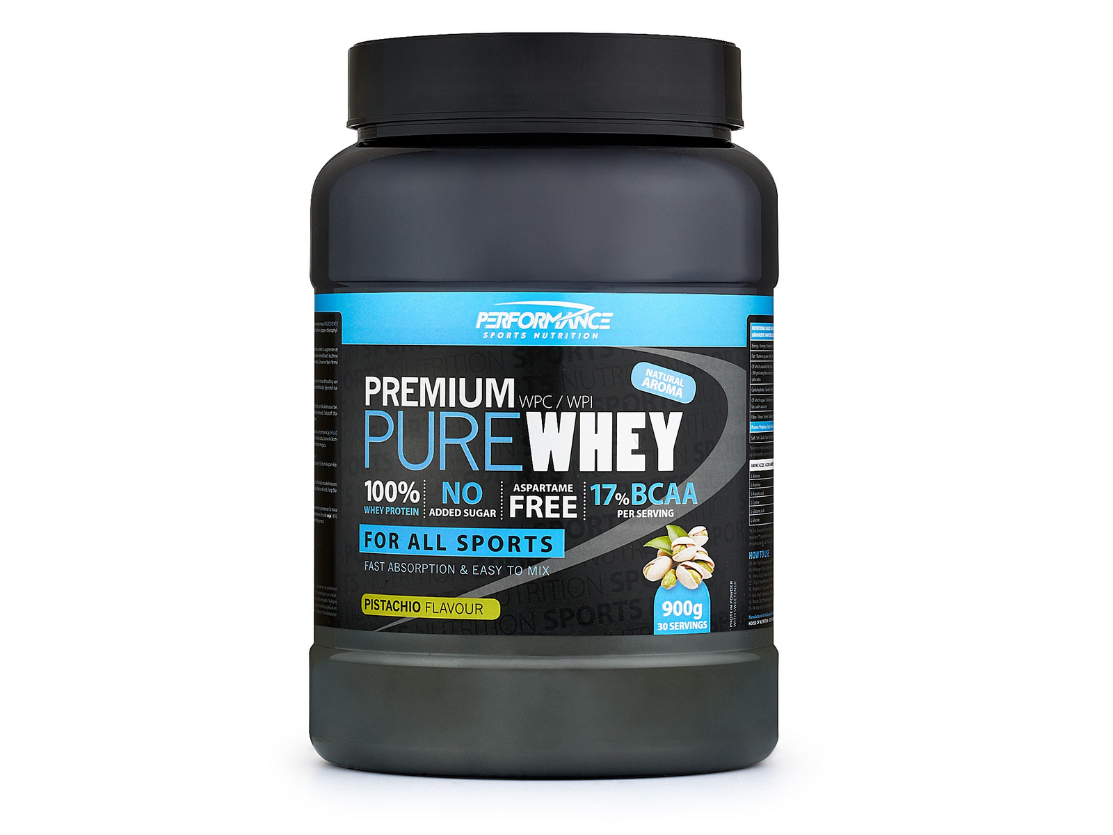 Pure Whey (Pistache - 900 gram) - PERFORMANCE - Whey Protein - Eiwitpoeder - Eiwitshake - Sportvoeding - 30 shakes