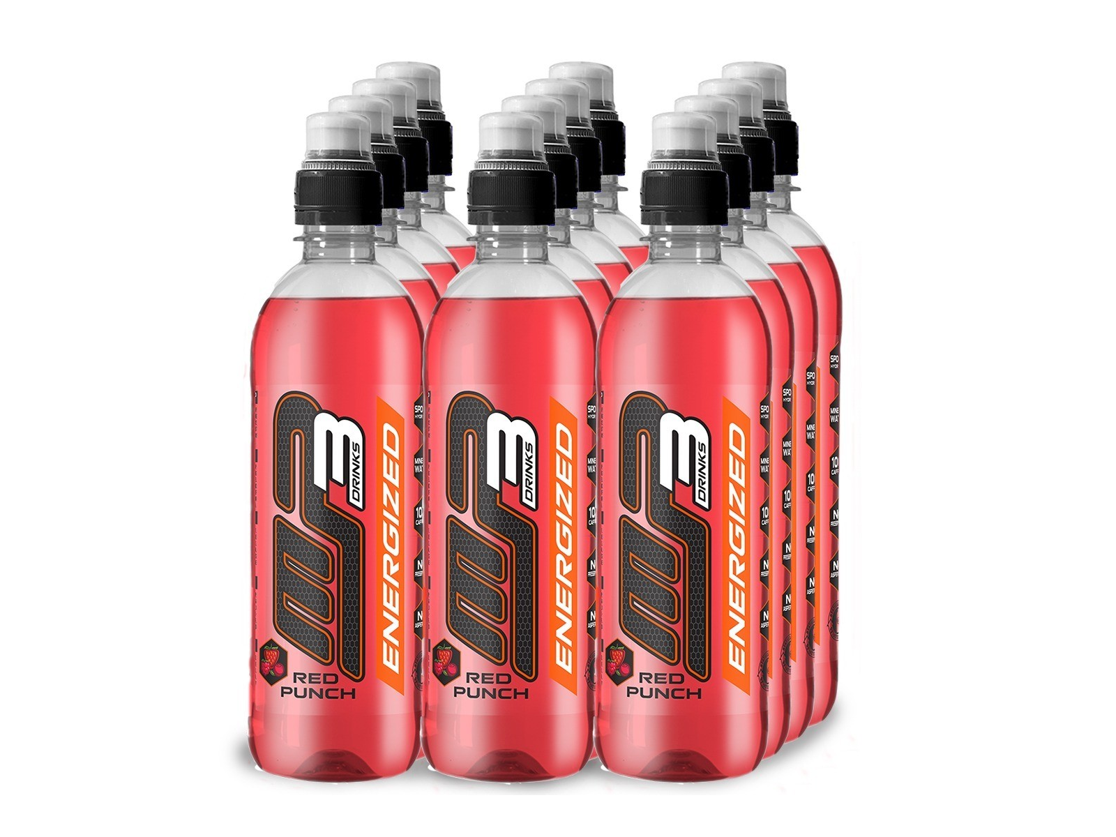 Energized (12-pack) (Red Punch - 24 x 500 ml) - MP3 DRINKS